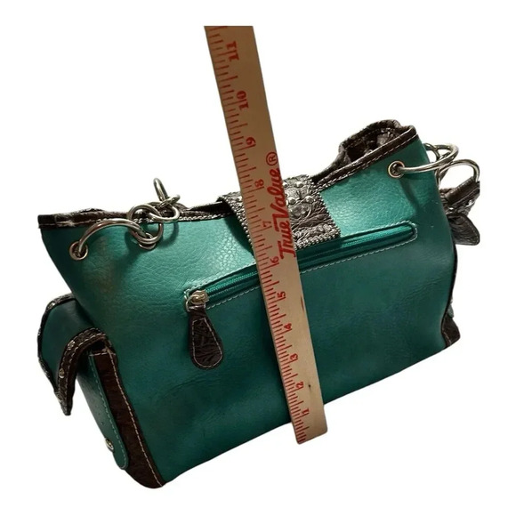 Ladies Western Bling Concealed Carry Turquoise Green Purse - Picture 13 of 16